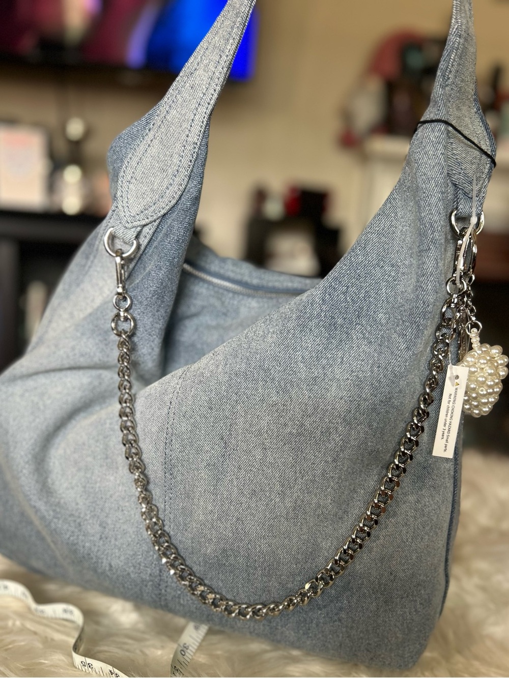 Steve Madden Denim hobo bag